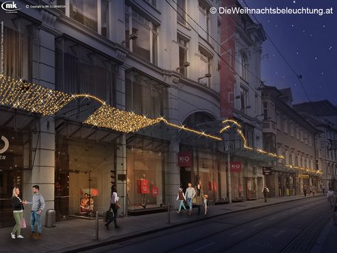 LED Weihnachtsbeleuchtung Eingangsportal Kastner & Öhler - Graz,