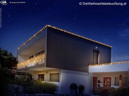 LED Weihnachtsbeleuchtung Haus und Balkon - Entwurf